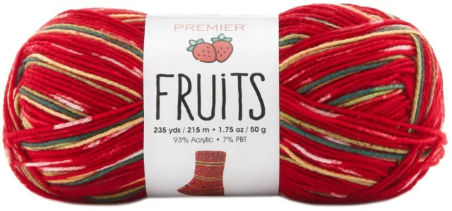 3 Pack Premier Fruits Yarn-Strawberry 2052-12