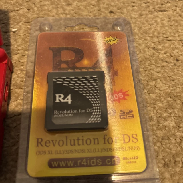 NINTENDO DS LITE Red with R4 Revolution card and charging cable £47.45 ...