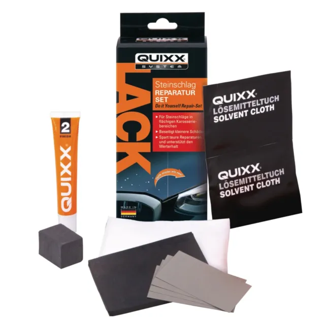 QUIXX Steinschlag Reparatur-Set Lack-Reparatur Universal Lack-Reiniger Politur