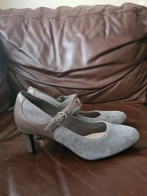 CLARKS DANCER REECE Sandstone Leather Suede Combi Mary Jane Shoes Bnib 19.99 PicClick UK