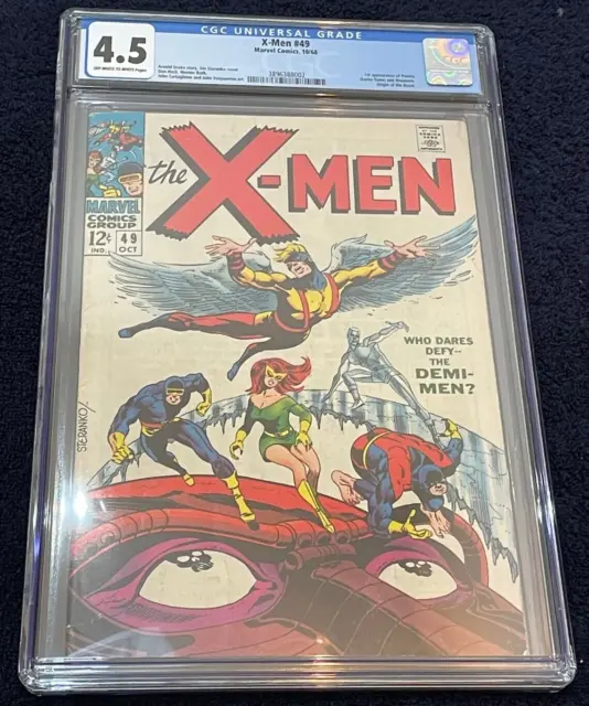 The X-Men #49 (Oct 1968) ✨ Graded 4.5 OFF-WHITE TO WHITE pages by CGC ✨ Marvel