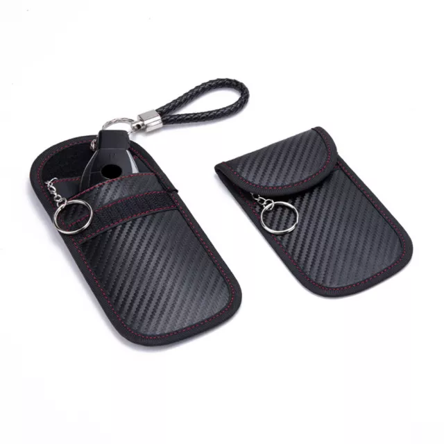 2× Car Key Signal Blocker Case Faraday Cage Fob Pouch Keyless RFID Blocking Bag