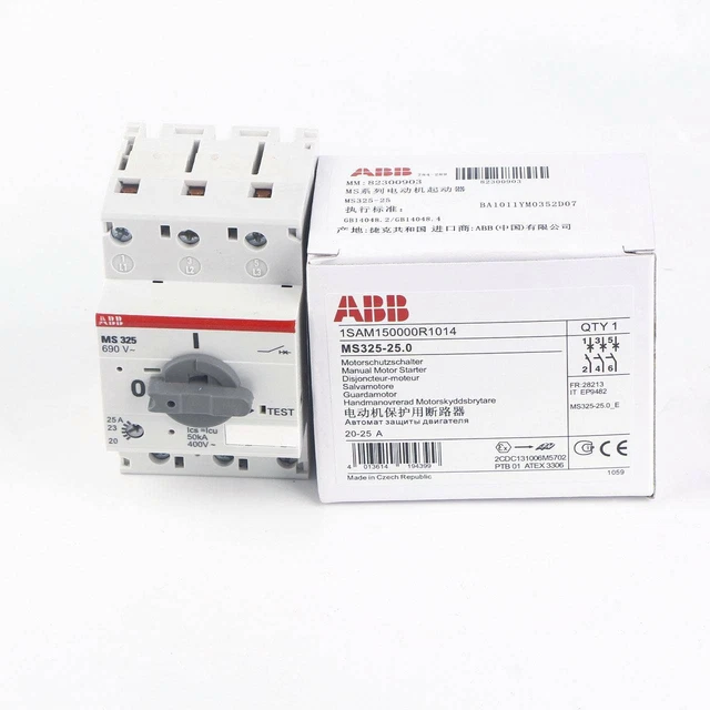 1 PZ ABB MS325-25 20-25 avviamento motore manuale NUOVO