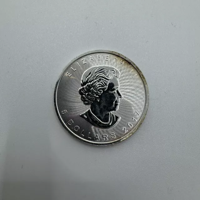 Hoja de arce canadiense 2017 - moneda de plata fina .999 de 1 oz (Casa de la Moneda Real Canadiense)