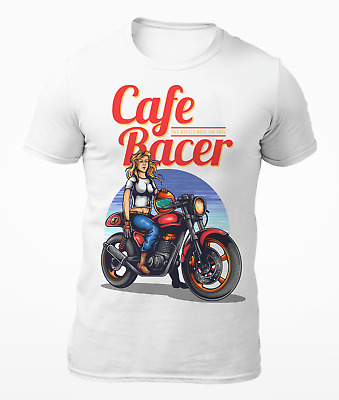 CAFE 'RACER due ruote di spostare l'anima-Ragazza Motociclista motivazionale WOMEN'S T-shirt
