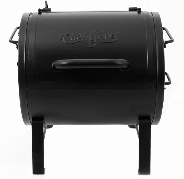 CHARGRILLER E82424 SMOKER Side Fire Box Portable Charcoal Grill, Black