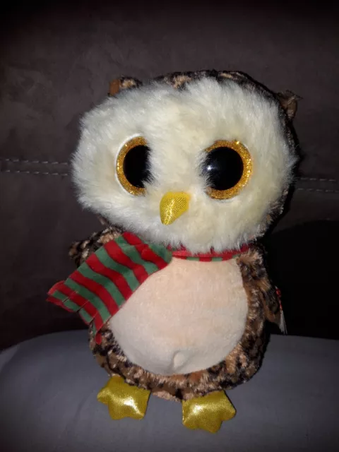 Doudou peluche Chouette hibou Ty 23 Cm Ttbe