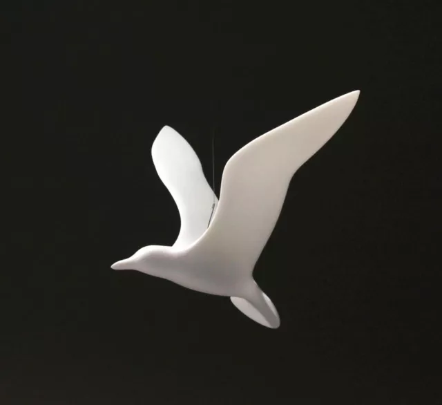 SEAGULL MOBILE Sculpture by JOHN PERRY 14in Wingspan Hovering Upwing version