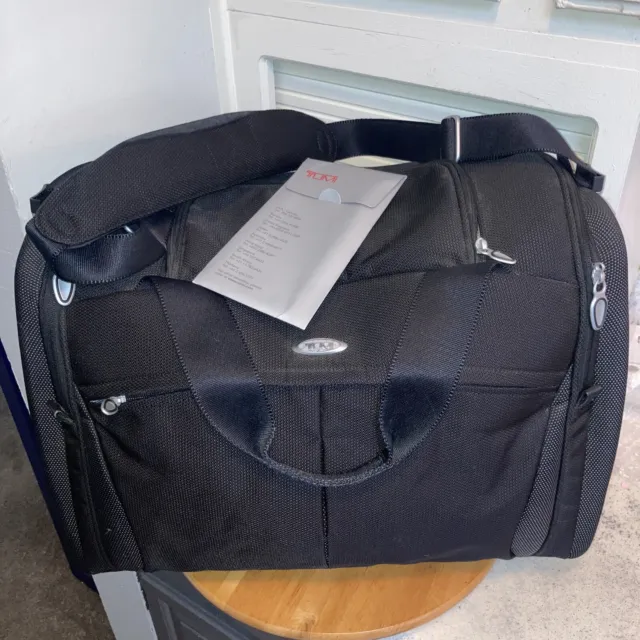 Tumi T3 Garment Shoulder Travel Ballistic Carry on Bag Black 14" x 20" Luggage