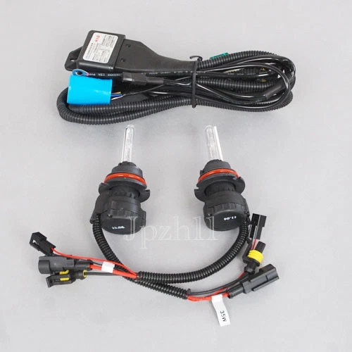 HID Headlight Light Bi-Xenon 9007-3 10000K Hi/Lo 35W Bulbs + Relay Wire Harness