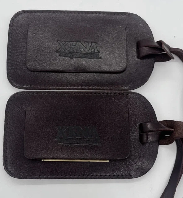 Xena Warrior Princess Leather Luggage Tags Suitcase Bag ID Tag Set 2 Pack