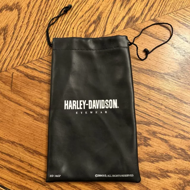 Harley Davidson Black Eyewear Sun Glasses Soft Leather Bag.  2004