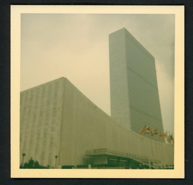 New York City United Nations UN Building NYC 1960s Mid Century Photo Abstract