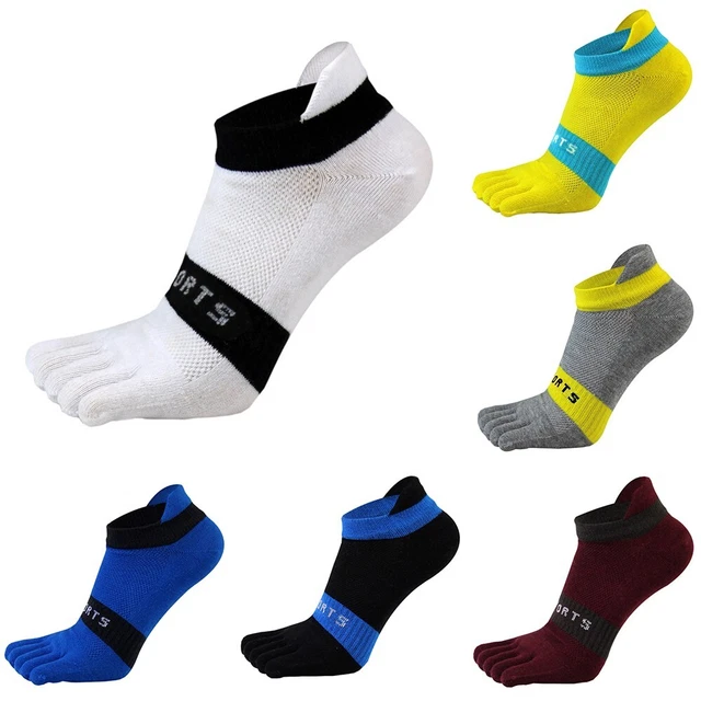 Doigt Chaussettes Hommes Baskets 1 Paire Tout Saison Confortable Coton Pur