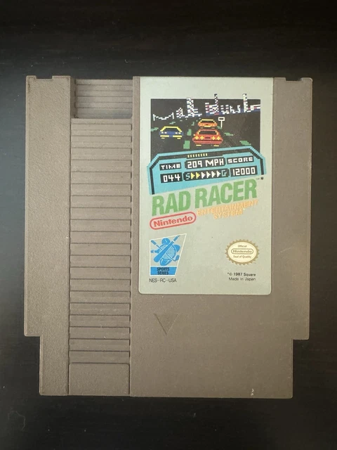 RAD RACER (1987) nes nintendo entertainment system square us NTSC USA ...