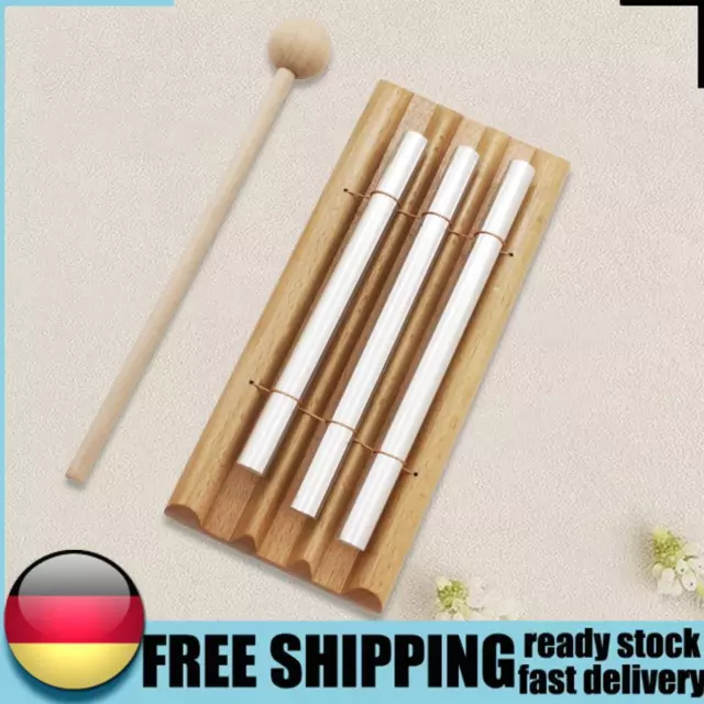Wooden Hand-held Chimes with Mallet Energy Musical Chime for Sound Therapy DE