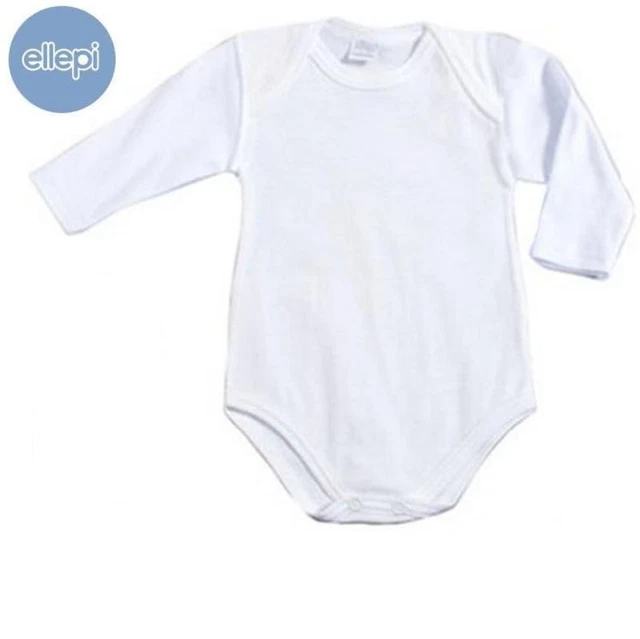 Body Neonato Ellepi Caldo Cotone Manica Lunga Bianco Af890 Da 0 Mesi A 3 Anni