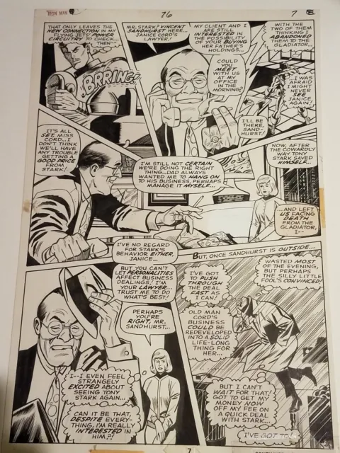 Iron Man #9 page 7 Original Comic Art Tuska/Craig 1968