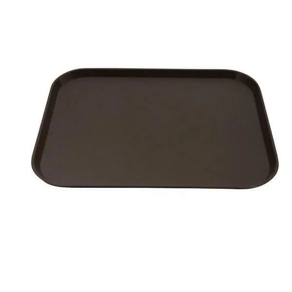 Tray Fast Food Style Brown Polypropylene Cafeteria 300 x 400mm