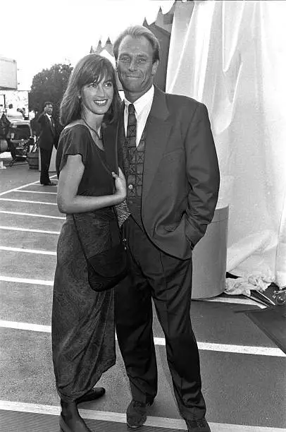 AMANDA PAYS & Corbin Bernsen during MTV Awards in LA, CA, USA. 1989 Old ...