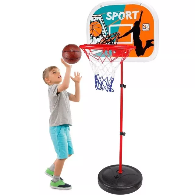 Canestro basket altezza regolabile con tabellone e palla per bambini SMALL 94937