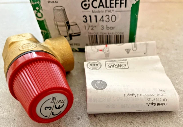 Caleffi 312430 Valvola Di Sicurezza Ordinaria, Attacchi Maschio-femmina 1/2" 3 Bar | Prezzi E Offerte Su - Foto 3