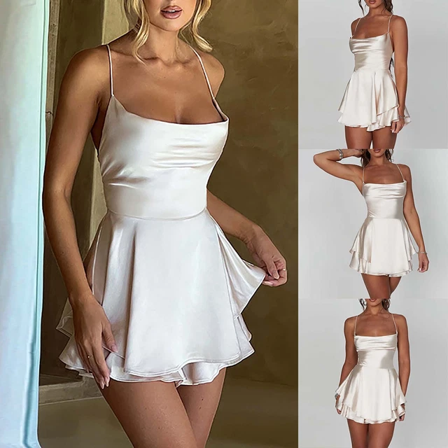 Dress for Women Suspenders Cocktail Dresses for Women Evening Party with Sleeves