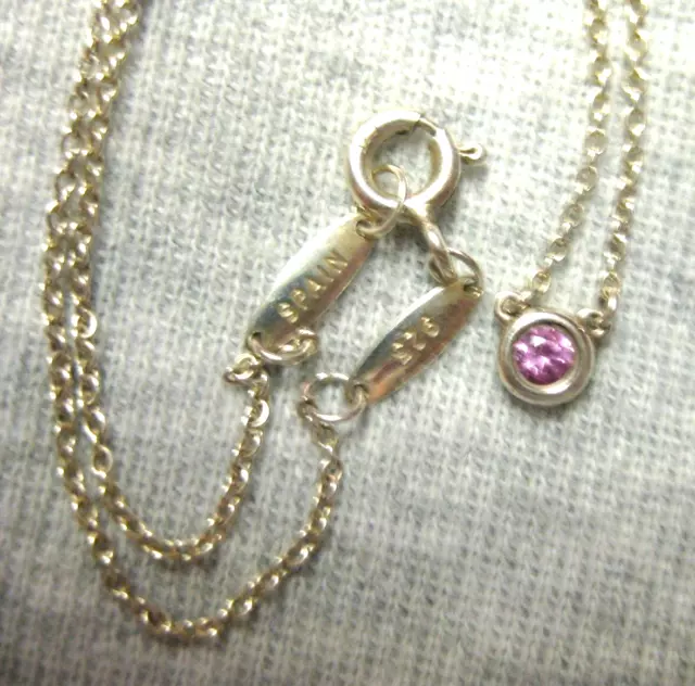 Tiffany & Co Pink Sapphire Color By the Yard Sterling Necklace Tiffany & Co Pink Sapphire Color By the Yard Sterling Necklace