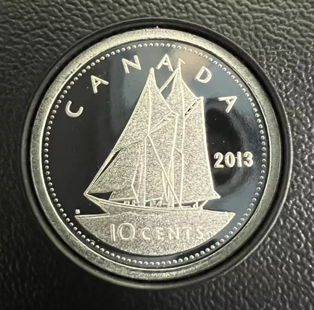 2013 Canada Dime 10 Cents SILVER PROOF Coin , Mint UNC From Proof Set