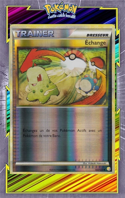 Echange Reverse -HS01:HeartGold SoulSilver-102/123-Carte Pokemon Française