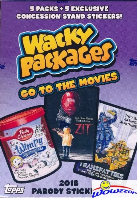 2018 Topps Wacky Packages Go to the Movies EXCLUSIVE Factory Sealed Blaster Box