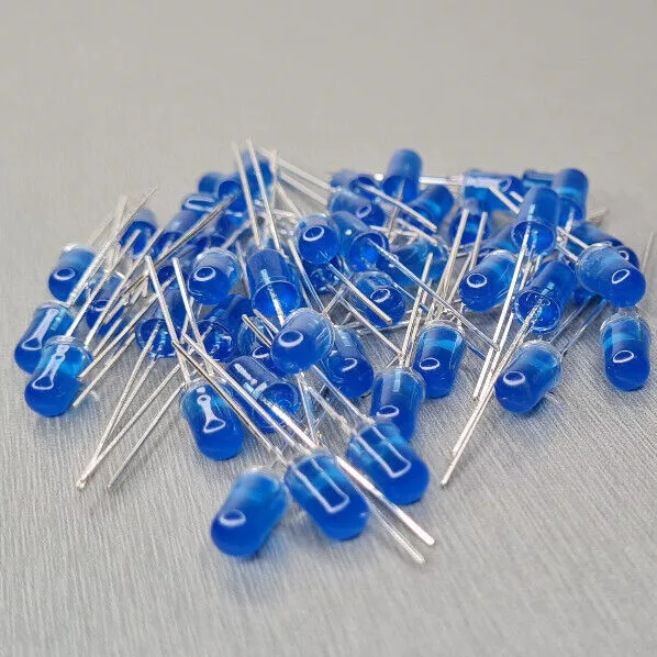 5/10/20/50PCS 5mm Blue Flash Round LED Diffused Blue Lens Flashing