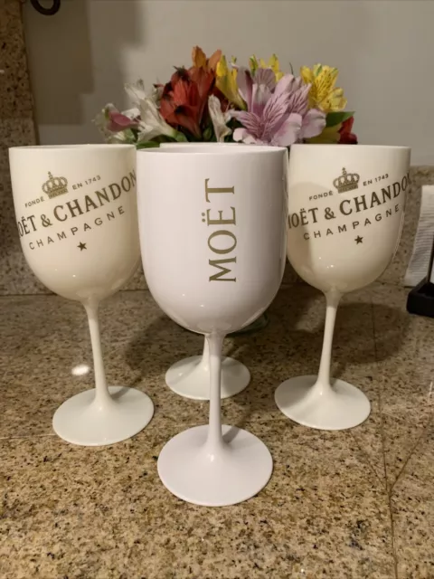 Moet & Chandon White Ice Imperial Acrylic Champagne Glasses - Set of 4