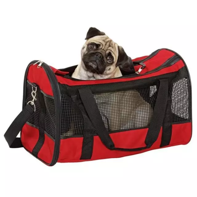 Transporttasche, Katzen Tragetasche - Hundetasche 50 X 28 X 30 cm - rot  31823