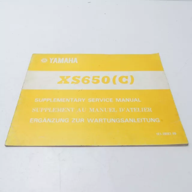 Yamaha XS 650 C Supplement Shop Manual Repair Instructions A4325