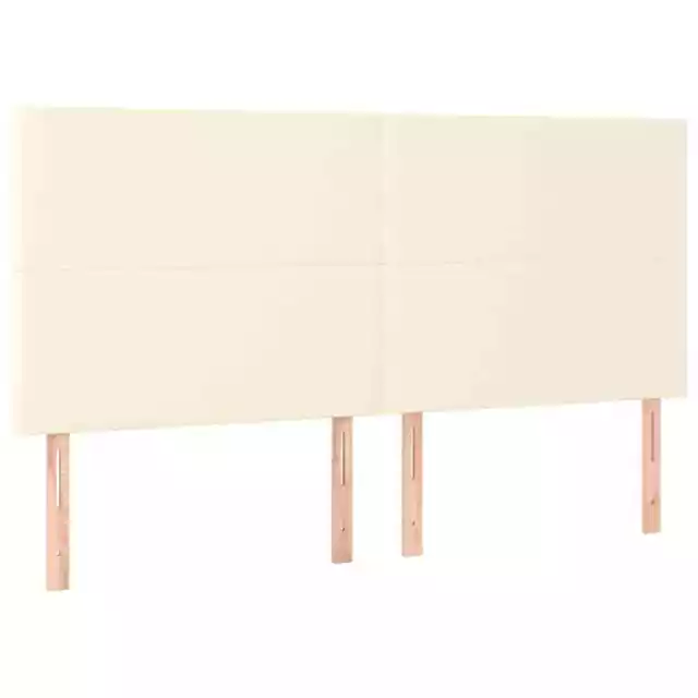 Têtes de lit 4 pcs Crème 80x5x78/88 cm Similicuir 2