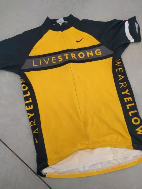 MAILLOT DE CYCLISME Nike Livestrong taille M demi zipp route VTT