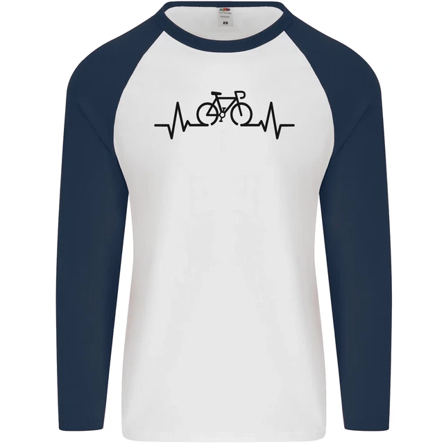 Bicicletta Pulse Ciclismo Ciclisti Bici da Strada Uomo L/S Baseball T-Shirt