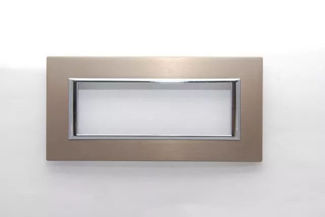 HA4806BR Bticino / Legrand Plaque Rectangulaire Axolute 6 Modules Bronze Metal