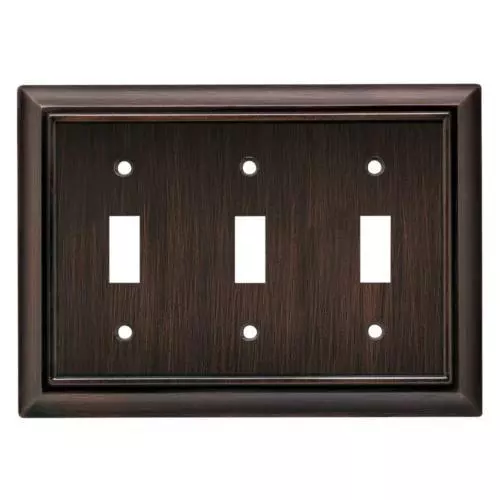 Triple Switch Light Plate Architectural Venetian Bronze 64235