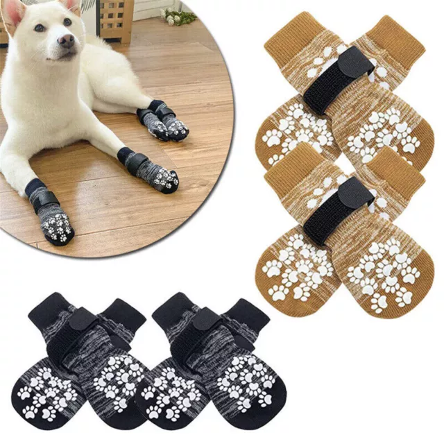 Anti-Slip Dog Socks Paws Stop Licking Adjustable Pet Paw Protection Sock Shoes