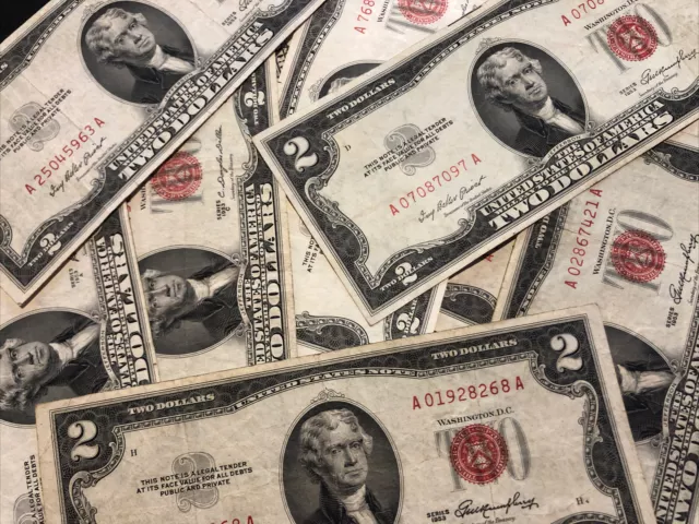1953 Extra Fine Two Dollar Bills XF+ • 1953 Two Dollar ($2) Notes • 1 Note XF+