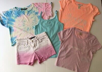 Girls Summer Clothes Bundle Age 10-13 Years Shorts, T Shirts x3, Vest Top,