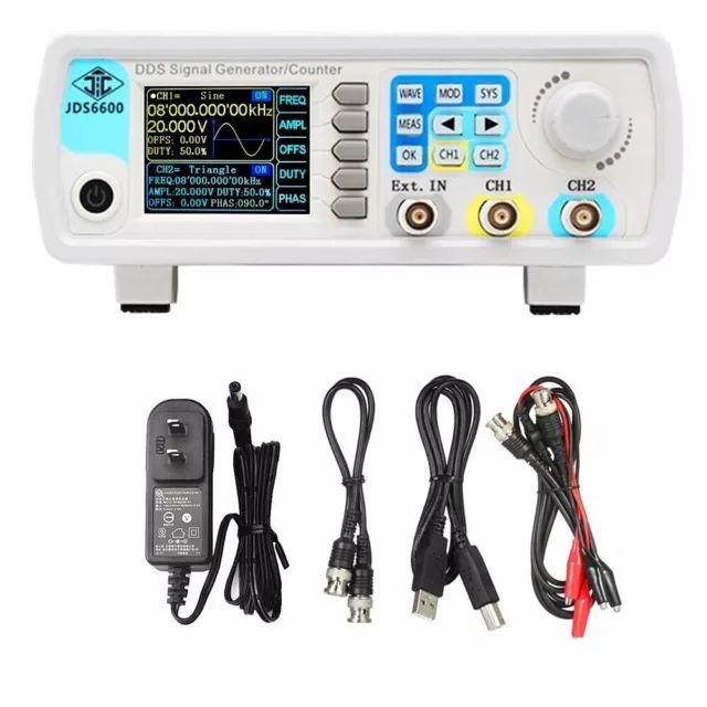 JDS6600 15-60MHz DDS Function Signal Generator CNC Arbitrary Waveform Pulse Wave