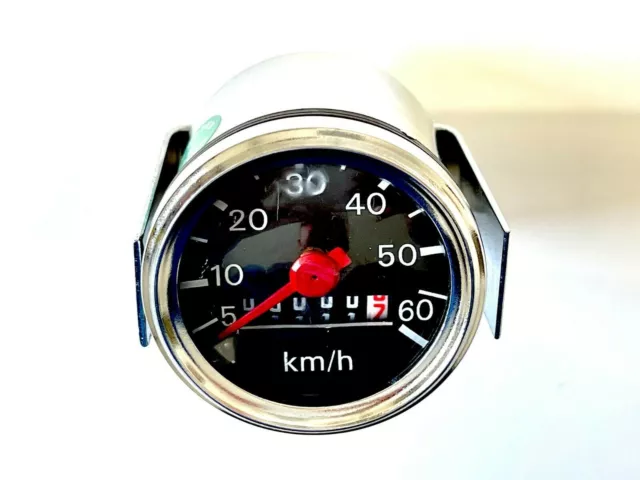 Mofa Tacho schwarz 48mm Tachometer 60km/h passend für KTM Zündapp Kreidler Puch