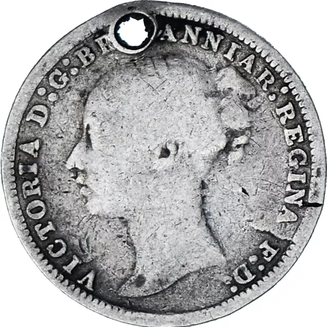[#849969] Coin, Great Britain, Victoria, 3 Pence, 1873, F(12-15), Silver, KM:730