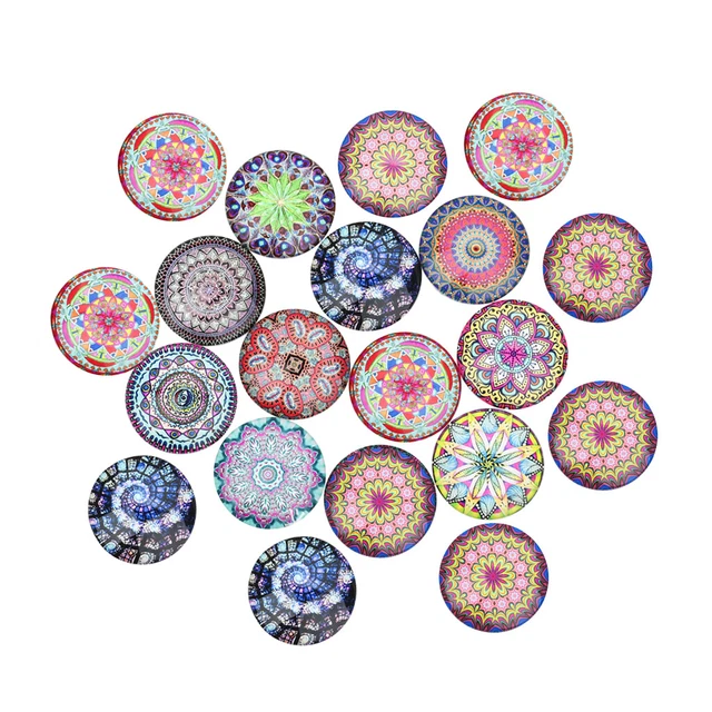 20 Stück Glas Flatback Scrapbooking Dome Cabochons für Schmuckhandwerk 12mm