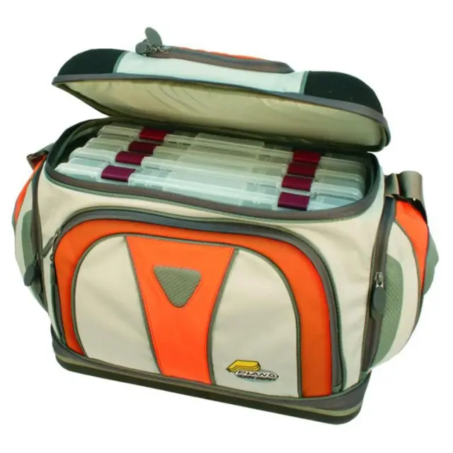 PLANO Guide Series 4672 Fishing Tackle Bag with 4 3700 StowAway Utility Boxes