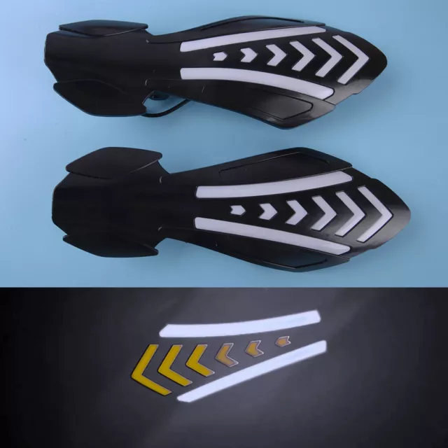 2Pcs Motorcycle Handlebar Guards Protector Shield w/ LED Signal Light 12V