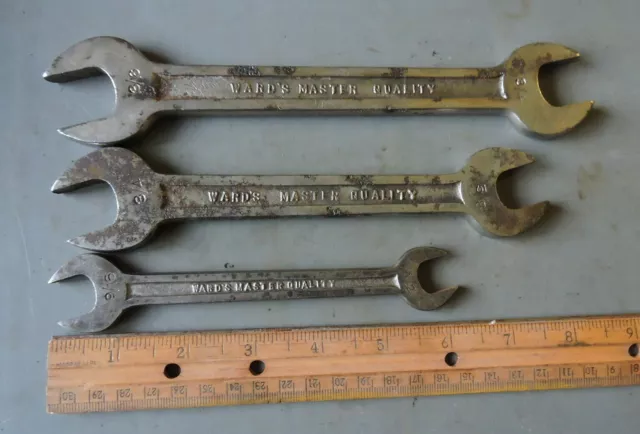 3 Wards Master Quality OPEN END WRENCHES MOLYBDENUM 1/2x9/16, 5/8X3/4, 3/4X13/16